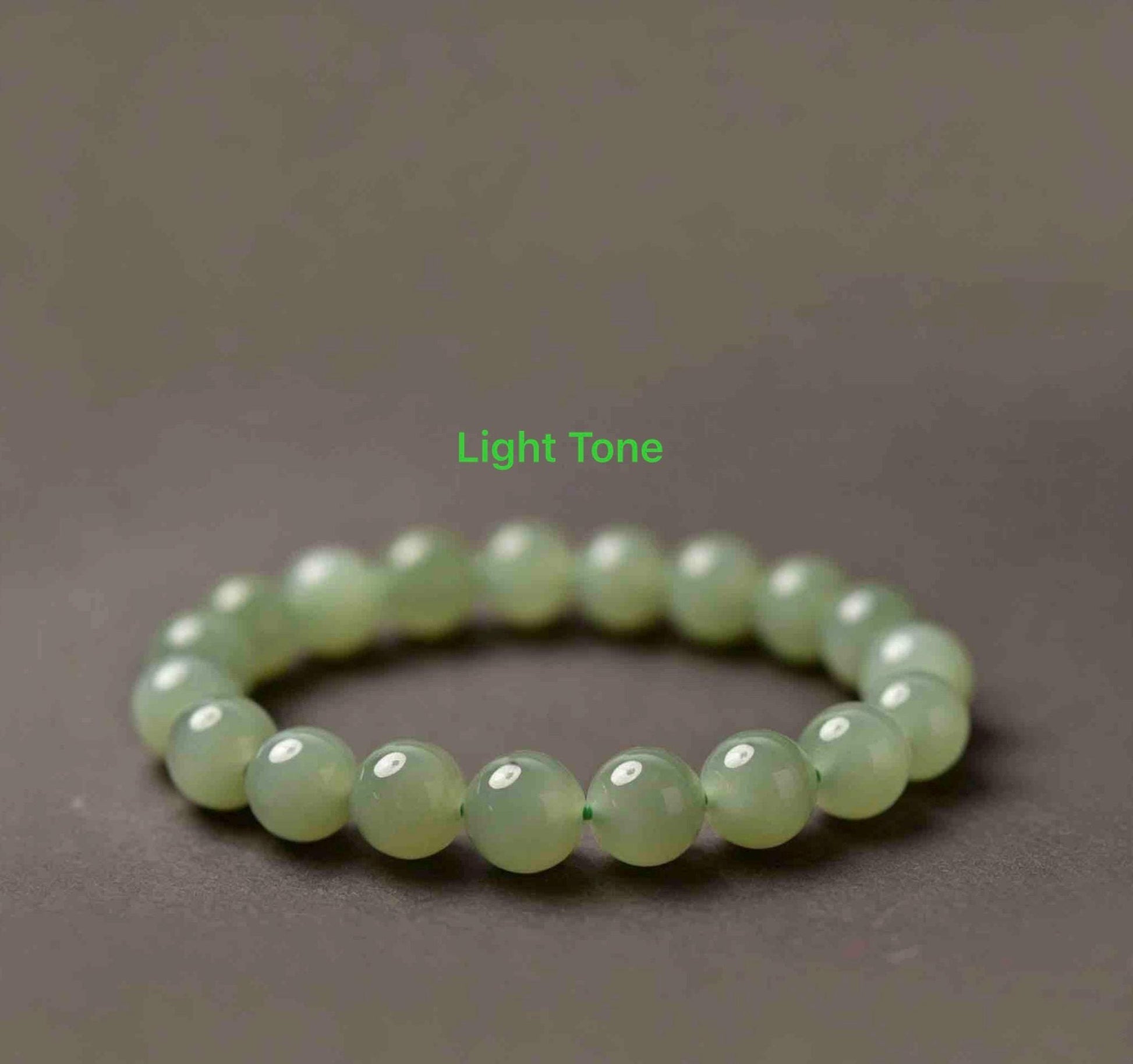 Natural Nephrite Jade Bracelet Green Jade Bead Bracelet Spinach Green Jade Stackable Gemstone Jewelry Gift for Her