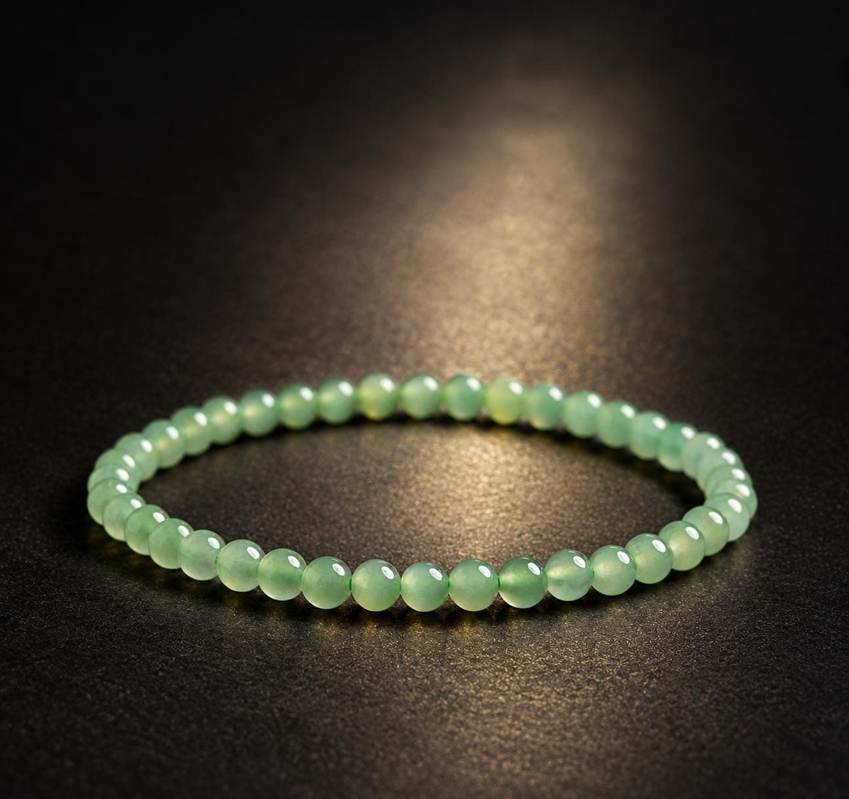 Natural Nephrite Jade Bracelet Green Jade Bead Bracelet Spinach Green Jade Stackable Gemstone Jewelry Gift for Her