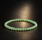 Natural Nephrite Jade Bracelet Green Jade Bead Bracelet Spinach Green Jade Stackable Gemstone Jewelry Gift for Her