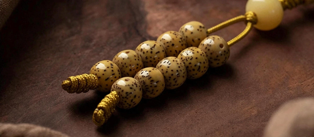 Natural Aged Hainan Star Moon Bodhi Seed 108 Mala Beads, Rare Camel Bone Pendant Buddhist Prayer Rosary, Meditation Necklace Gift