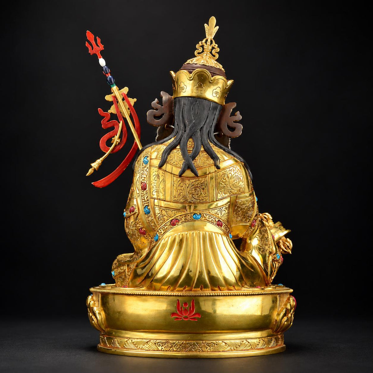 EverestArtStudios Padmasambhava Gilded Copper Statue, Guru Rinpoche Buddhist Sculpture, Two Sizes