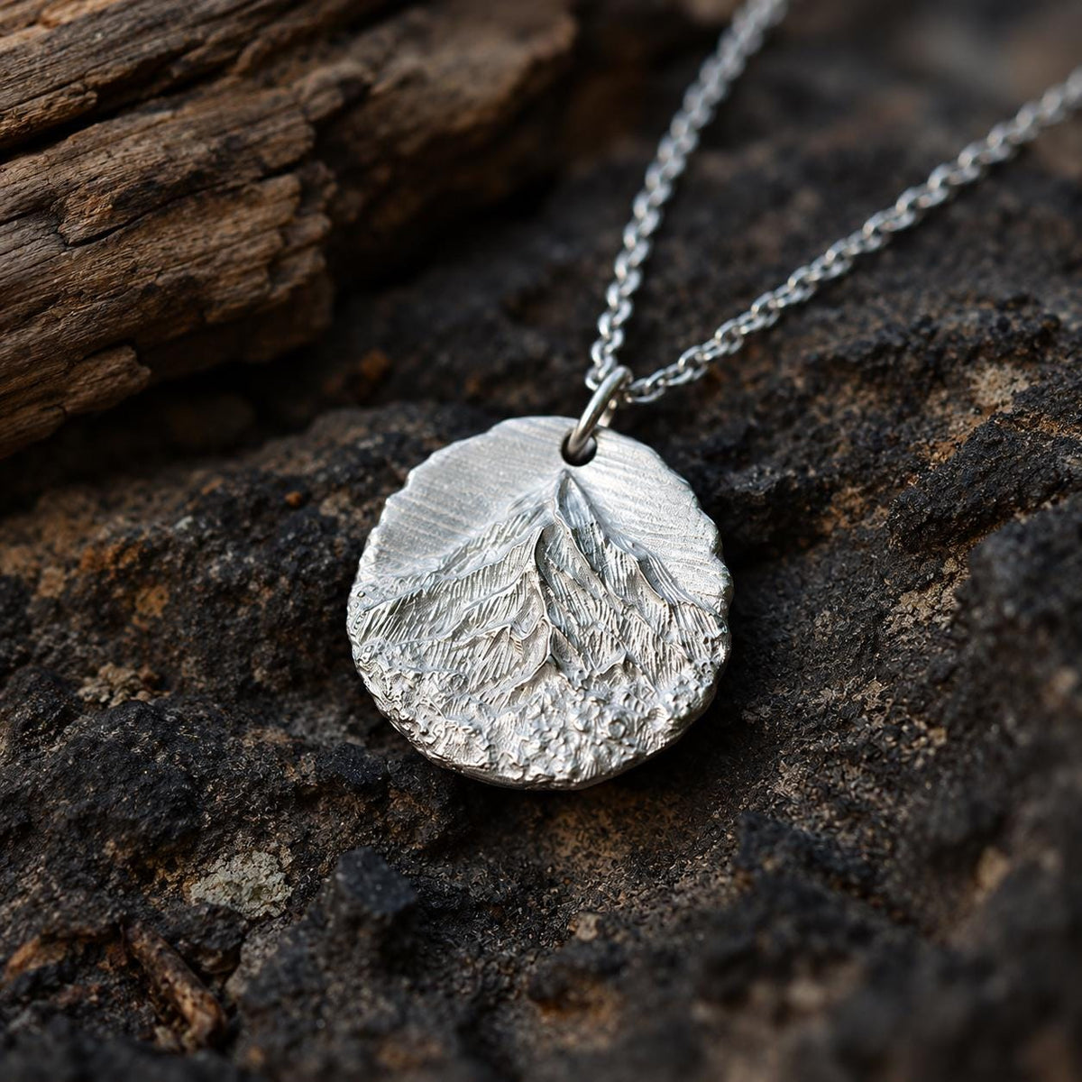 EverestArtStudios Mount Kailash 999 Fine Silver Pendant Necklace, Sacred Mountain, Waxed Cord or S925 Chain