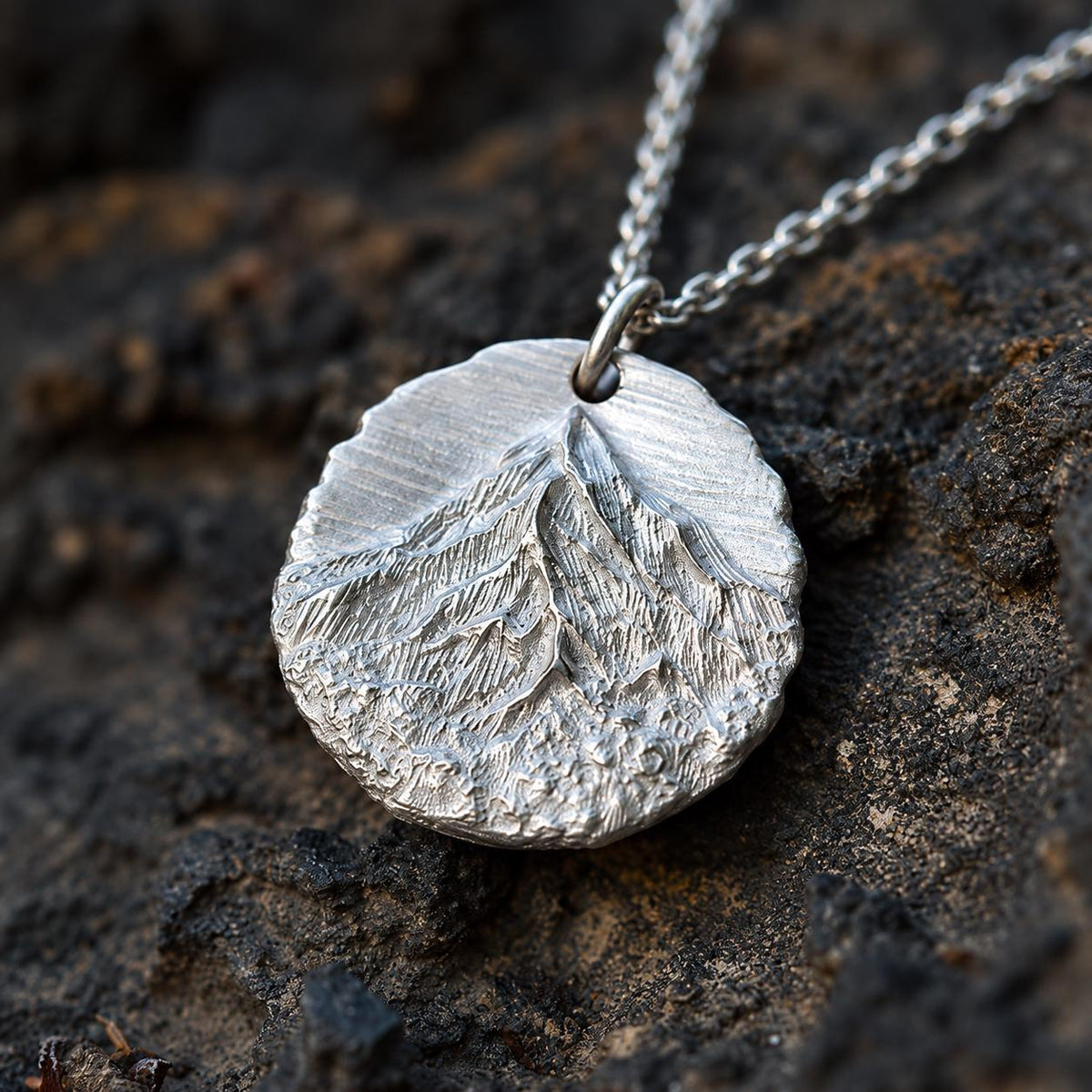 EverestArtStudios Mount Kailash 999 Fine Silver Pendant Necklace, Sacred Mountain, Waxed Cord or S925 Chain