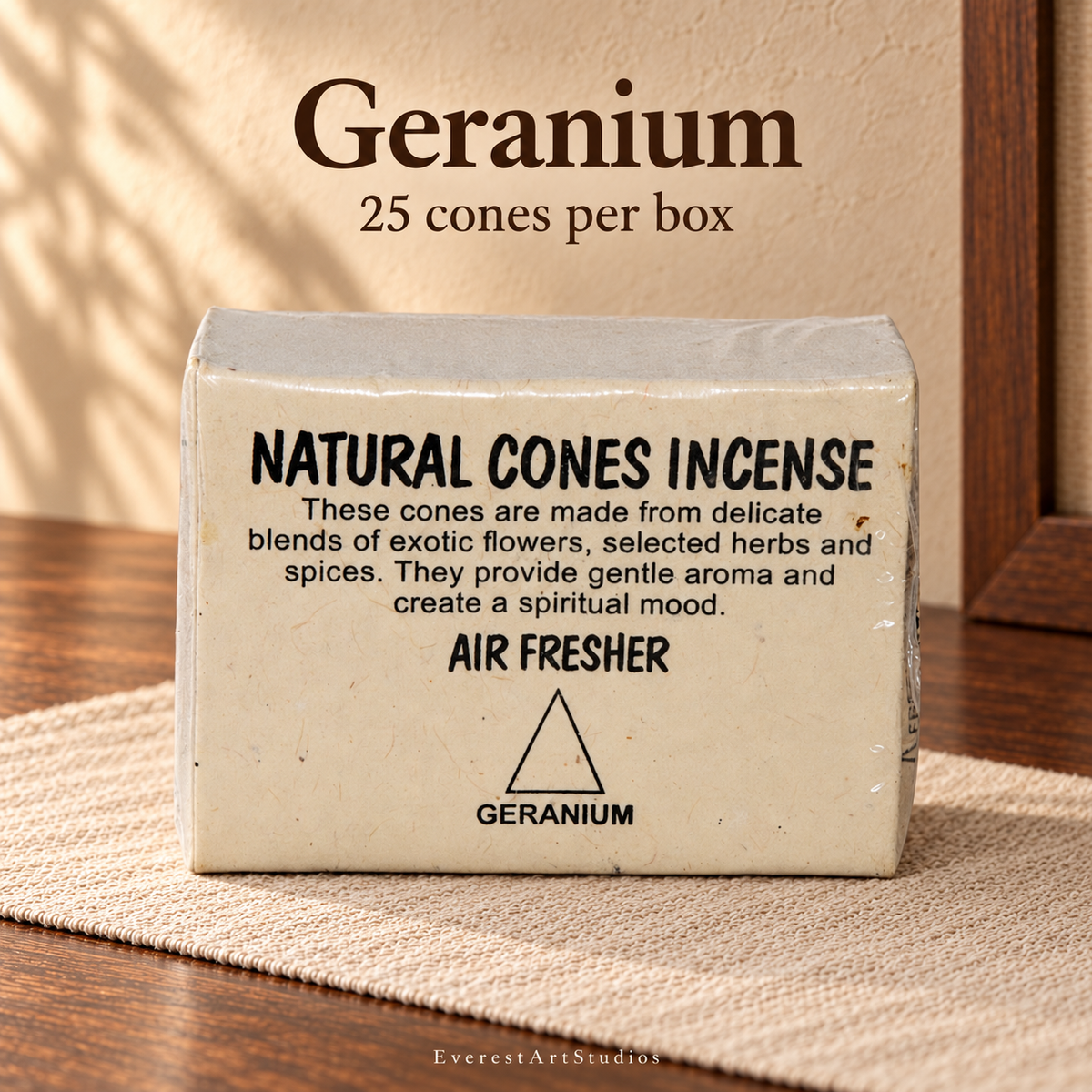 PTSX-TB623329877955-22 | Geranium | Source-matched incense packaging