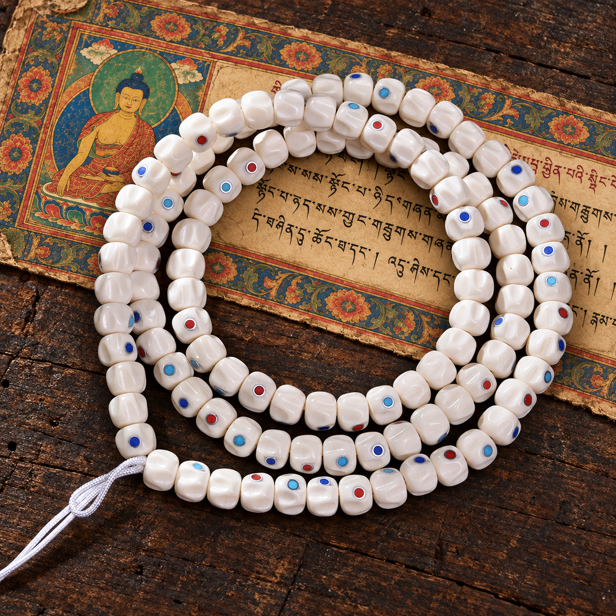 Tibetan mala DIY bead strand — full product