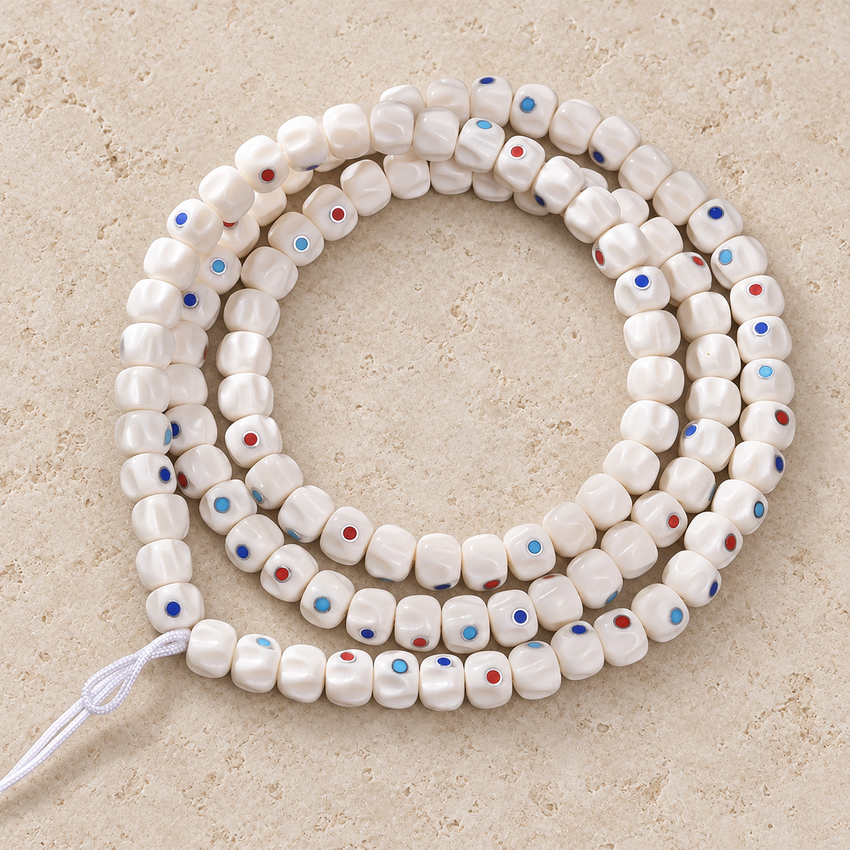 Tibetan mala DIY bead strand — overall display