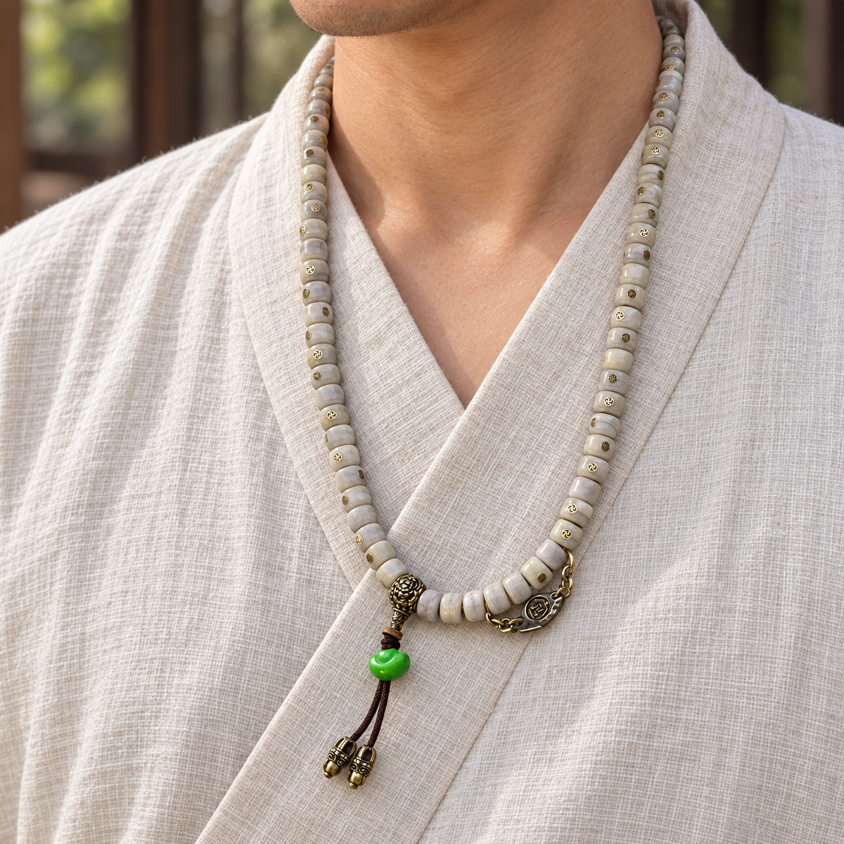 Mala yak vintage con Wan, 108 cuentas