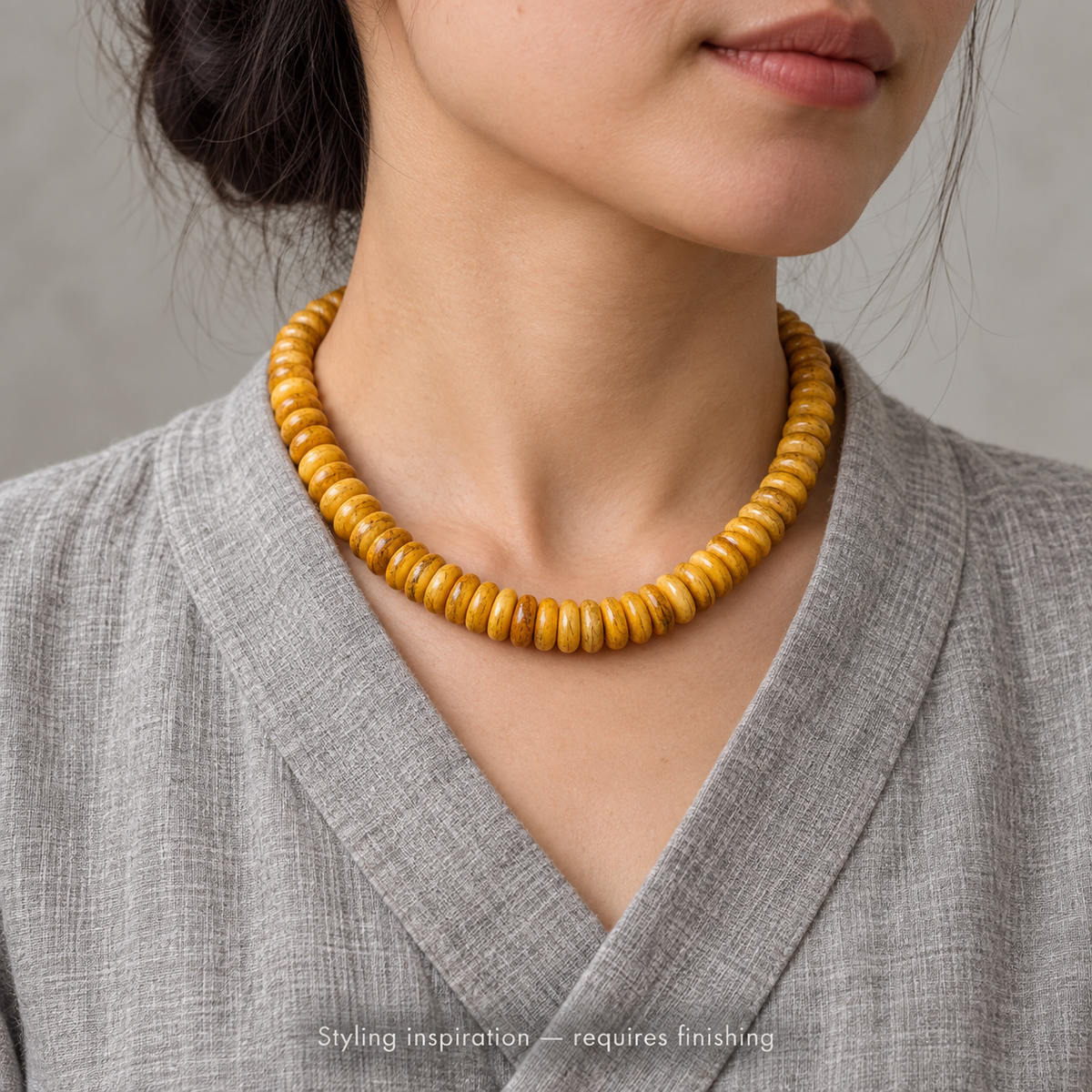 Hilo Mala camello amarillo, 108 cuentas