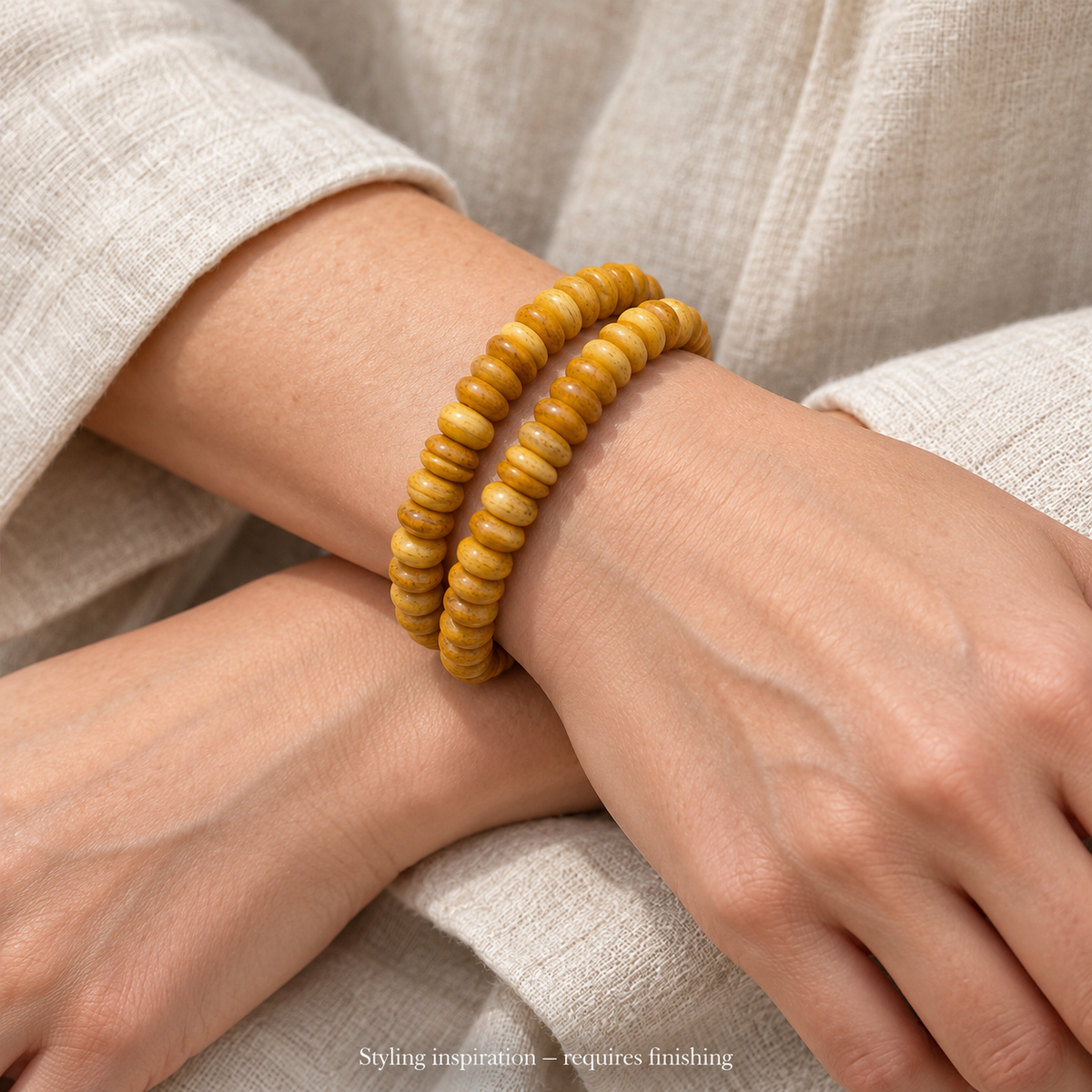 Hilo Mala camello amarillo, 108 cuentas