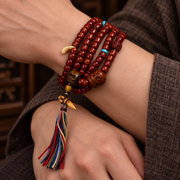EverestArtstudios Tibetische Vintage-Knochen-Mala, 108 Tonnenperlen