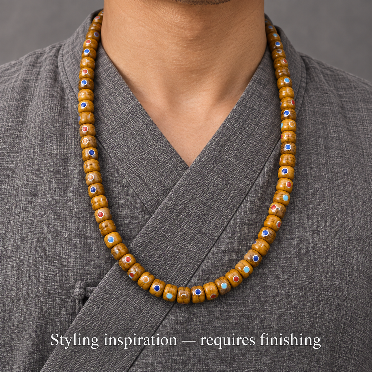 EverestArtstudios Yak-Kamelknochen-DIY-Strang, 108 Perlen