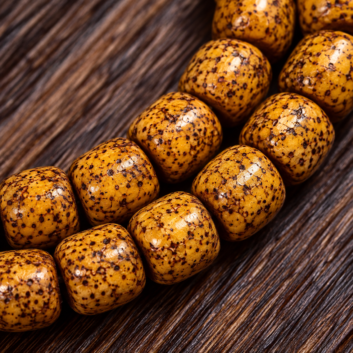 EverestArtstudios Hainan-Xingyue-Bodhi-Achat-Türkis-Mala, 108 Perlen