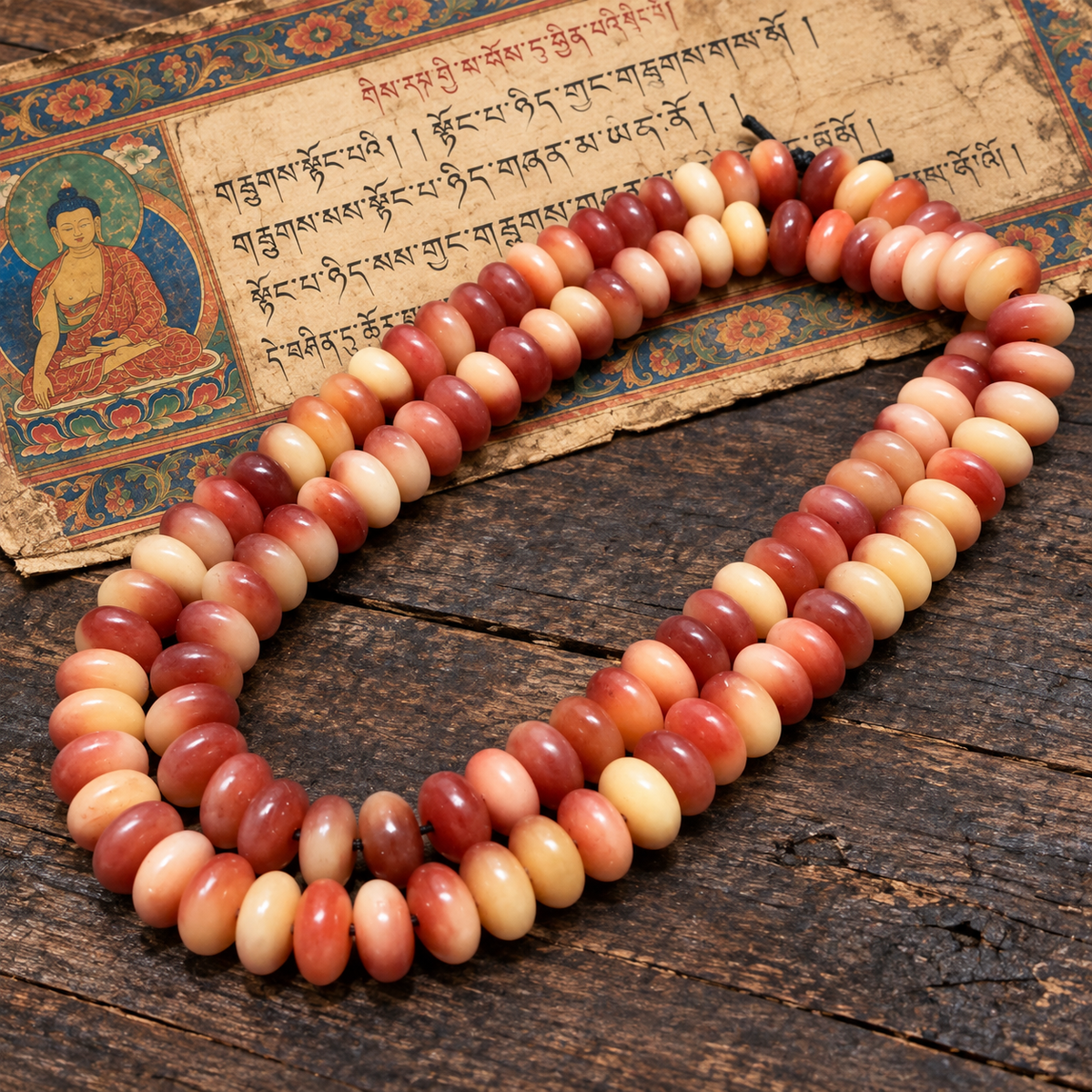 EverestArtstudios Half-Blood-Kamelknochen-DIY-Strang, 108 Perlen