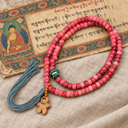 EverestArtstudios Full-Blood-Kamelknochen-Mala, 108 Perlen
