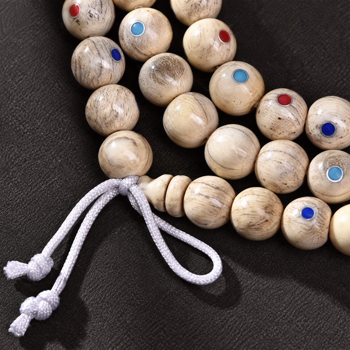108 cuentas redondas de hueso para joyas