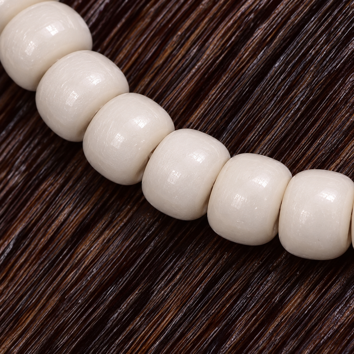 EverestArtstudios Yakknochen-Mala mit Geweihakzenten, 108 Perlen