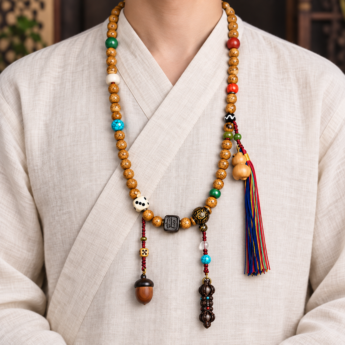 Mala 108 Bodhi Xingyue texturé 1.10 cm