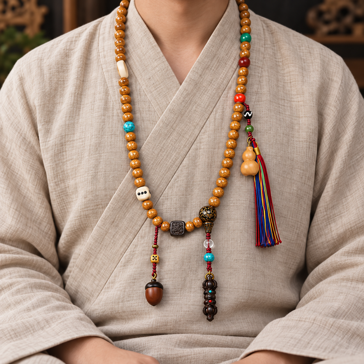 Mala 108 Bodhi Xingyue texturé 1.10 cm