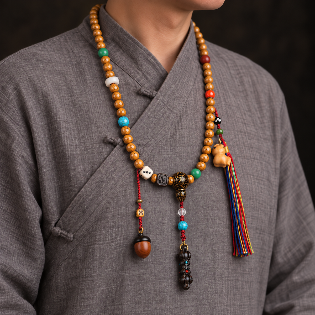 Mala 108 Bodhi Xingyue texturé 1.10 cm