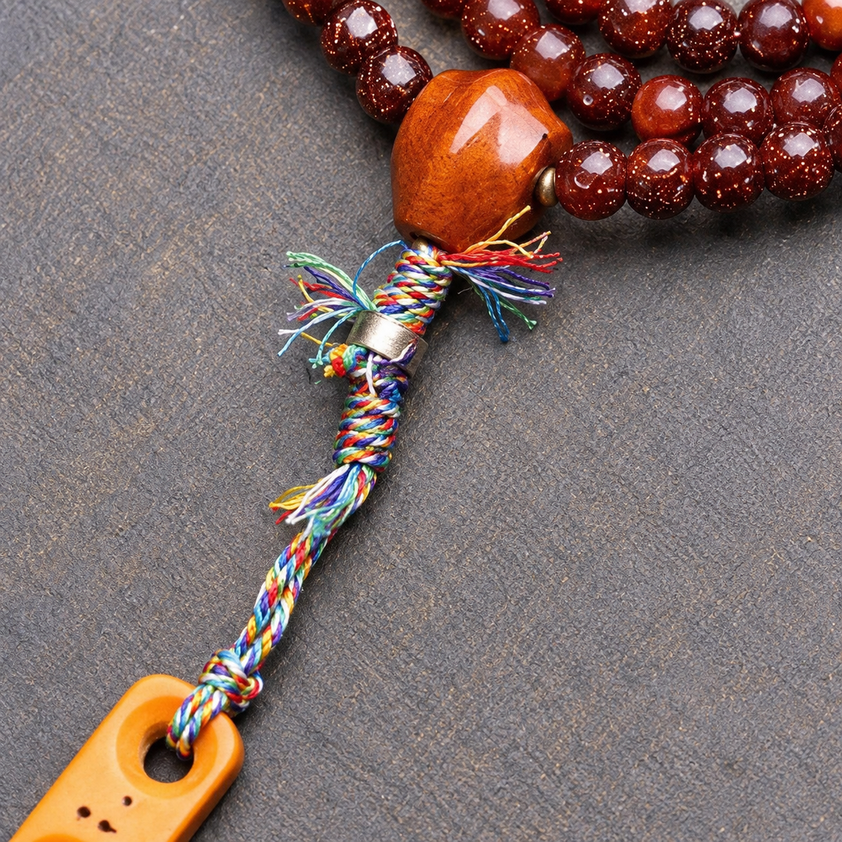 Mala Bodhi Xingyue turquoise sculpté