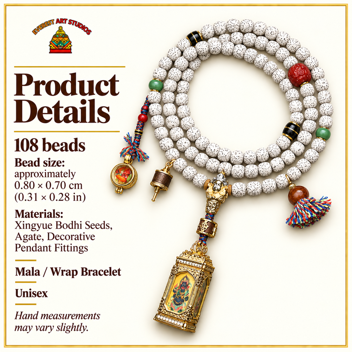 EverestArtstudios Xingyue-Bodhi-Mala, vierseitige Thangka