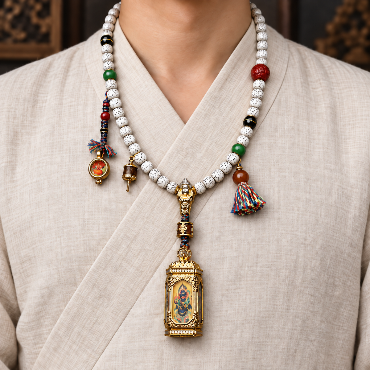 EverestArtstudios Xingyue-Bodhi-Mala, vierseitige Thangka