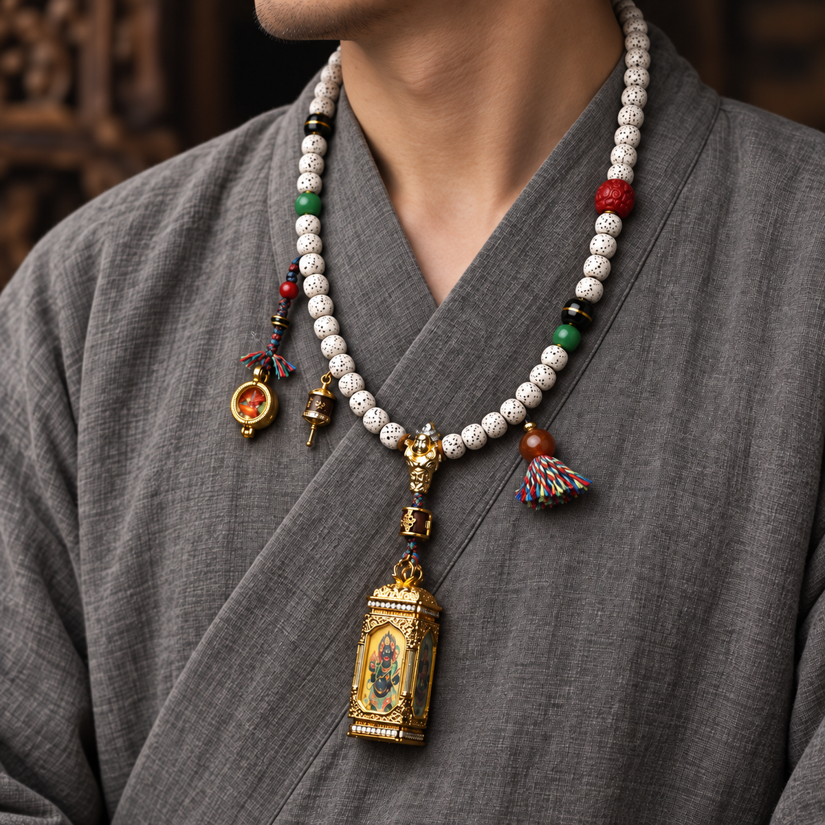 EverestArtstudios Xingyue-Bodhi-Mala, vierseitige Thangka