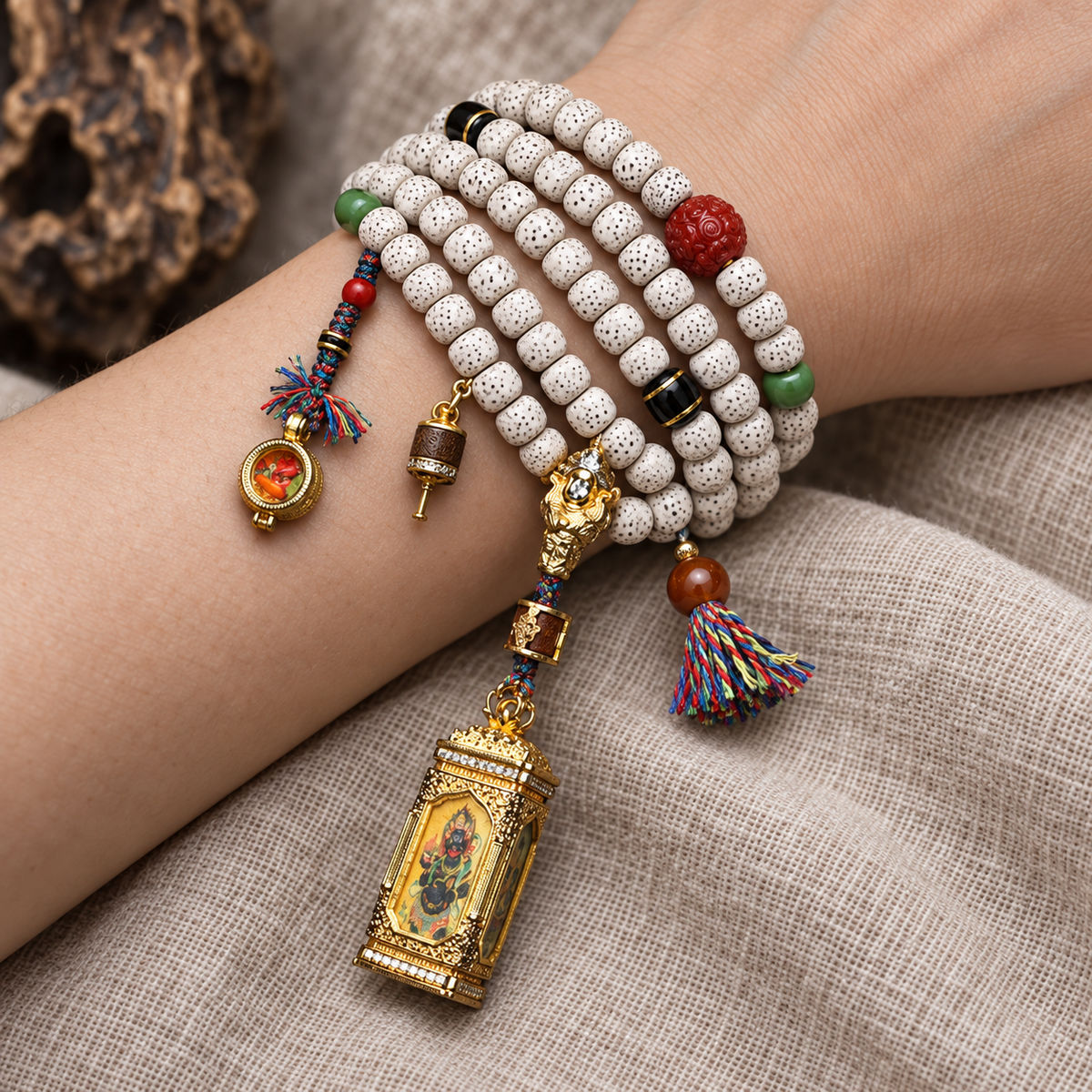 EverestArtstudios Xingyue-Bodhi-Mala, vierseitige Thangka