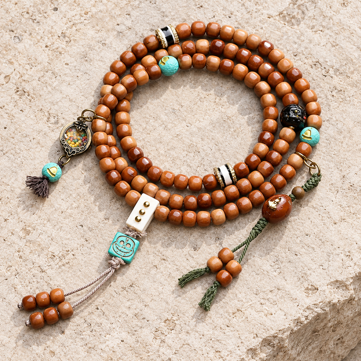 Mala 108 détails Bodhi œil de phénix