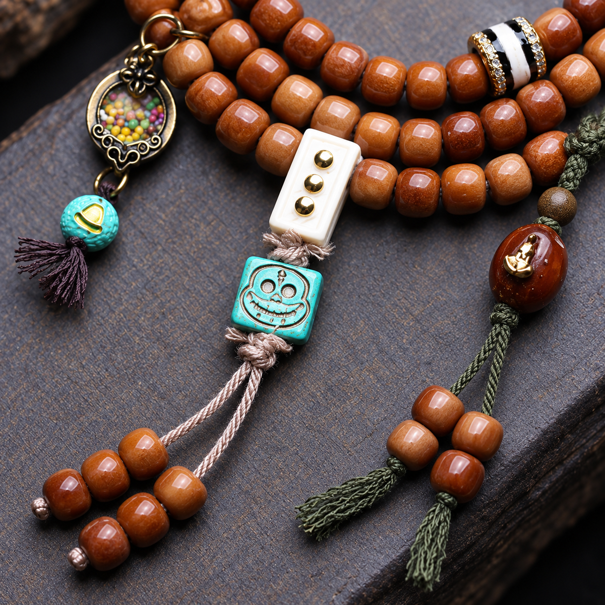 Mala 108 détails Bodhi œil de phénix