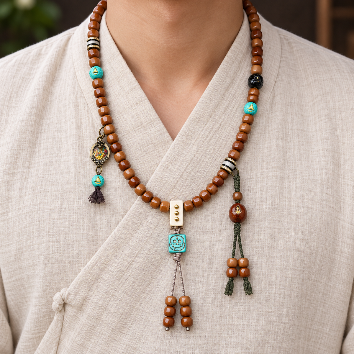 Mala 108 détails Bodhi œil de phénix