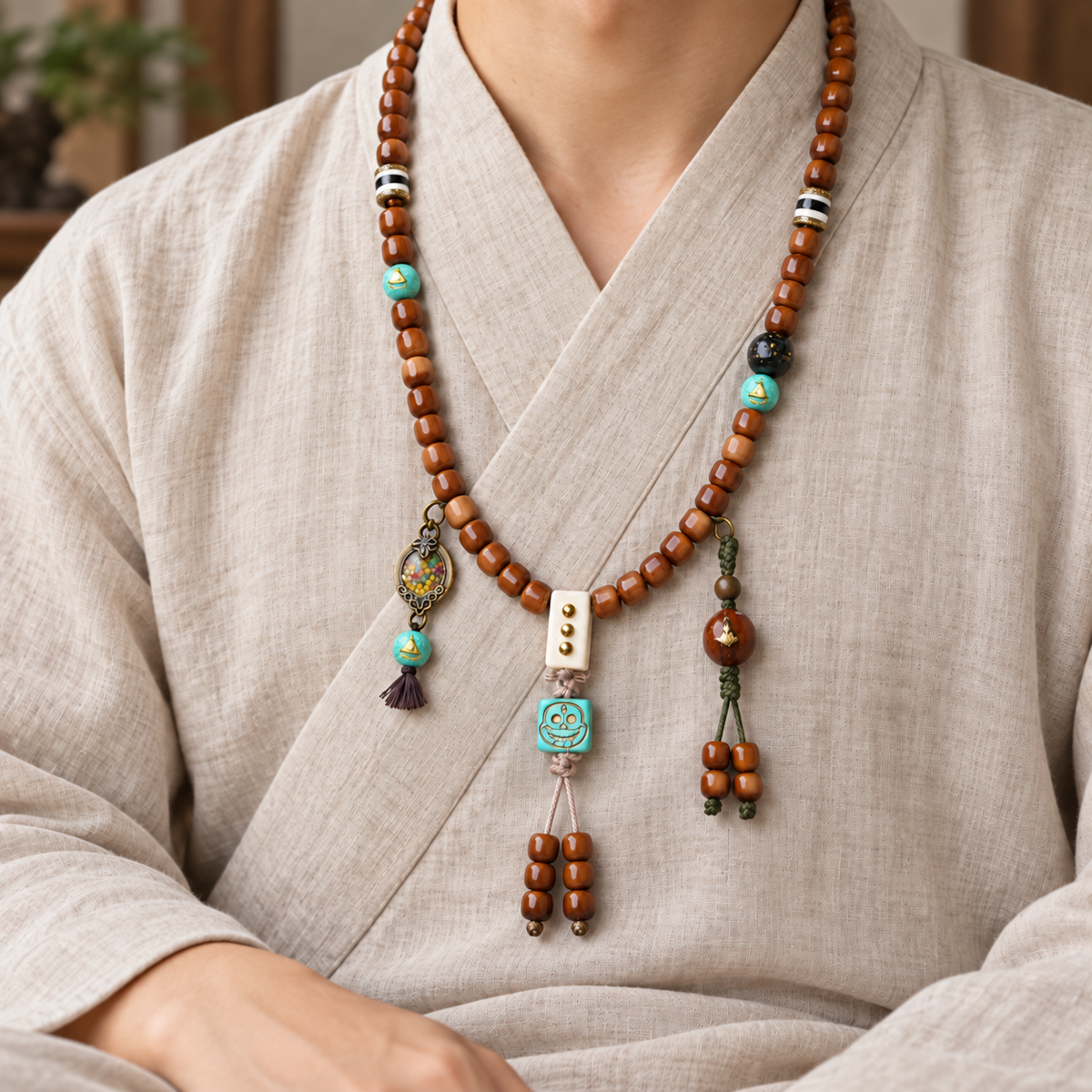 Mala 108 détails Bodhi œil de phénix