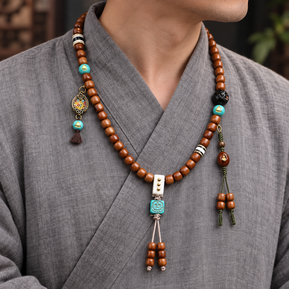 Mala 108 détails Bodhi œil de phénix