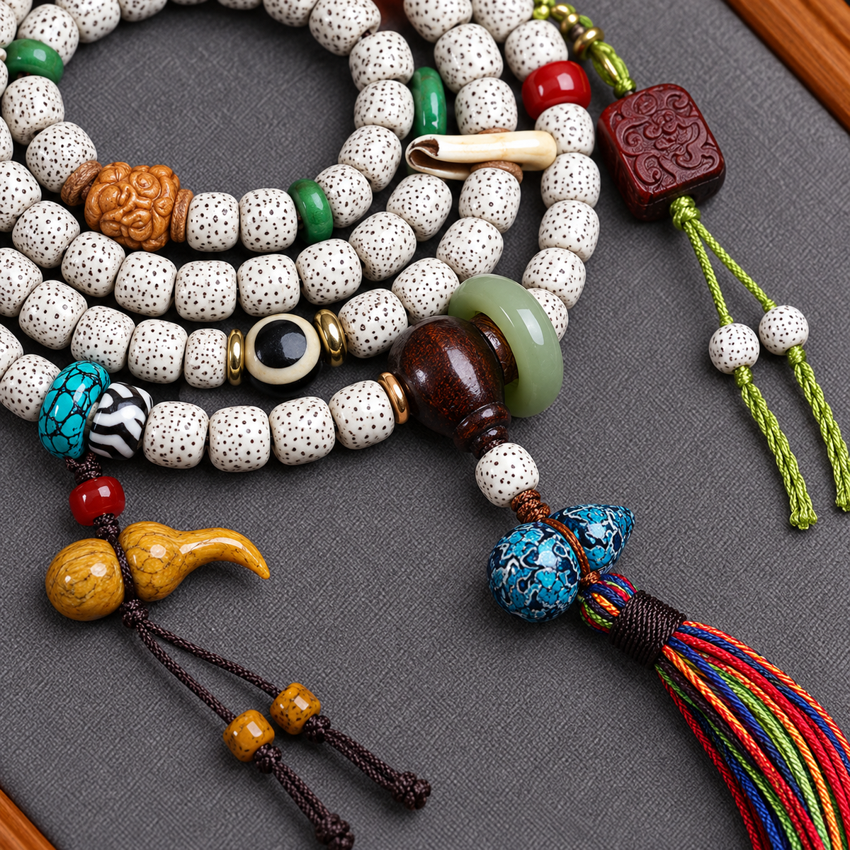 EverestArtstudios Xingyue-Bodhi-Mala, 108 Tonnenperlen/Quasten