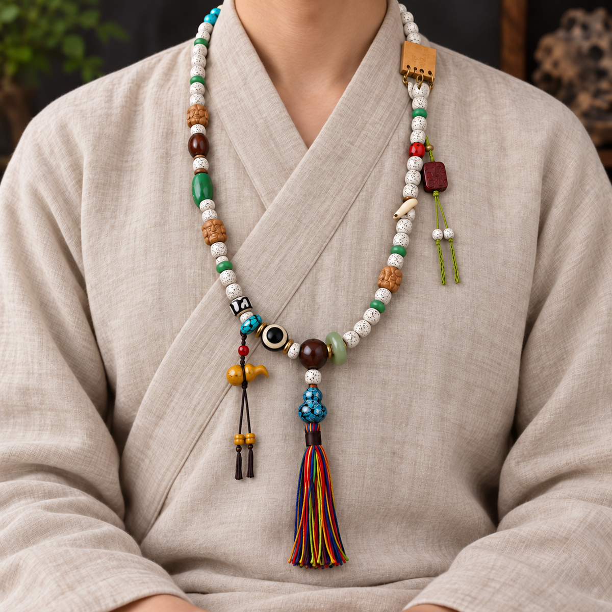 EverestArtstudios Xingyue-Bodhi-Mala, 108 Tonnenperlen/Quasten
