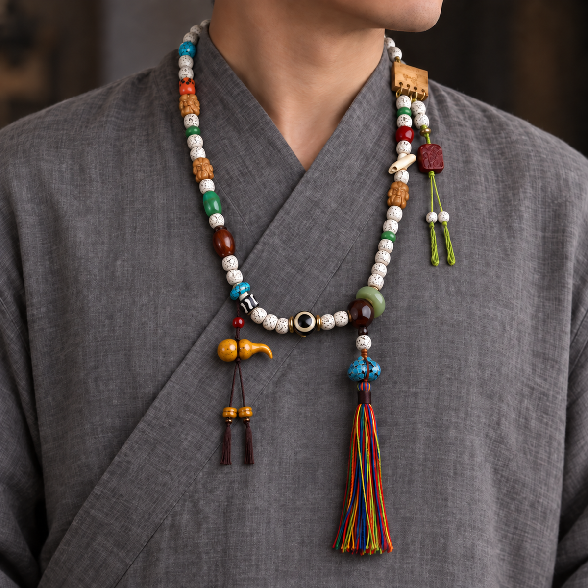 EverestArtstudios Xingyue-Bodhi-Mala, 108 Tonnenperlen/Quasten