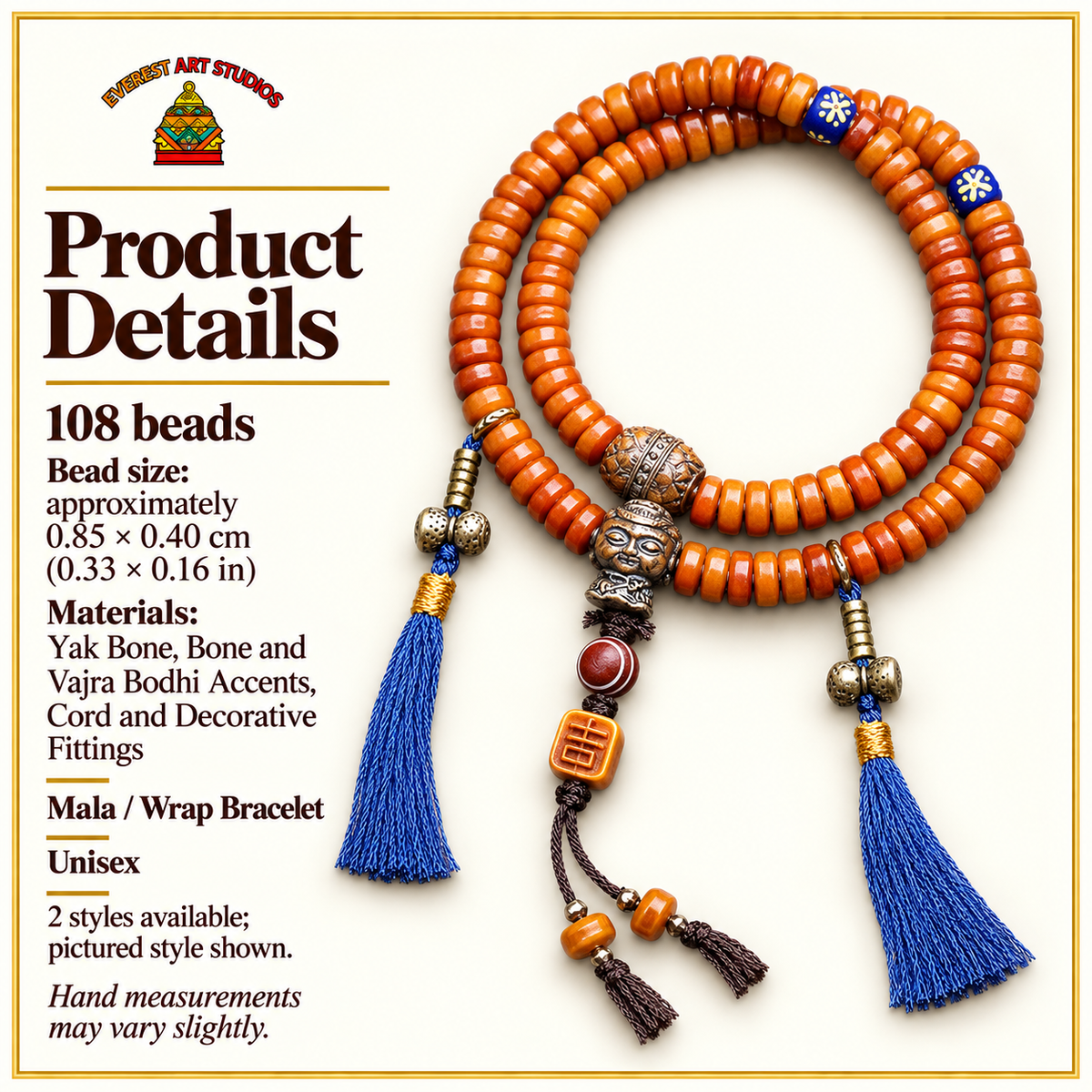 Mala 108 os de yack lotus Bodhi Vajra