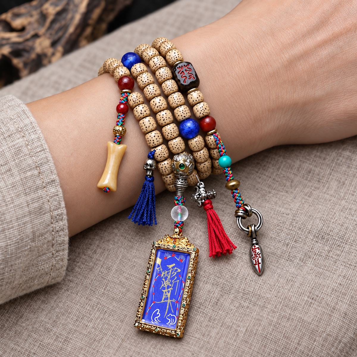 EverestArtstudios Xingyue-Bodhi-Mala, Thangka/Sandelholz