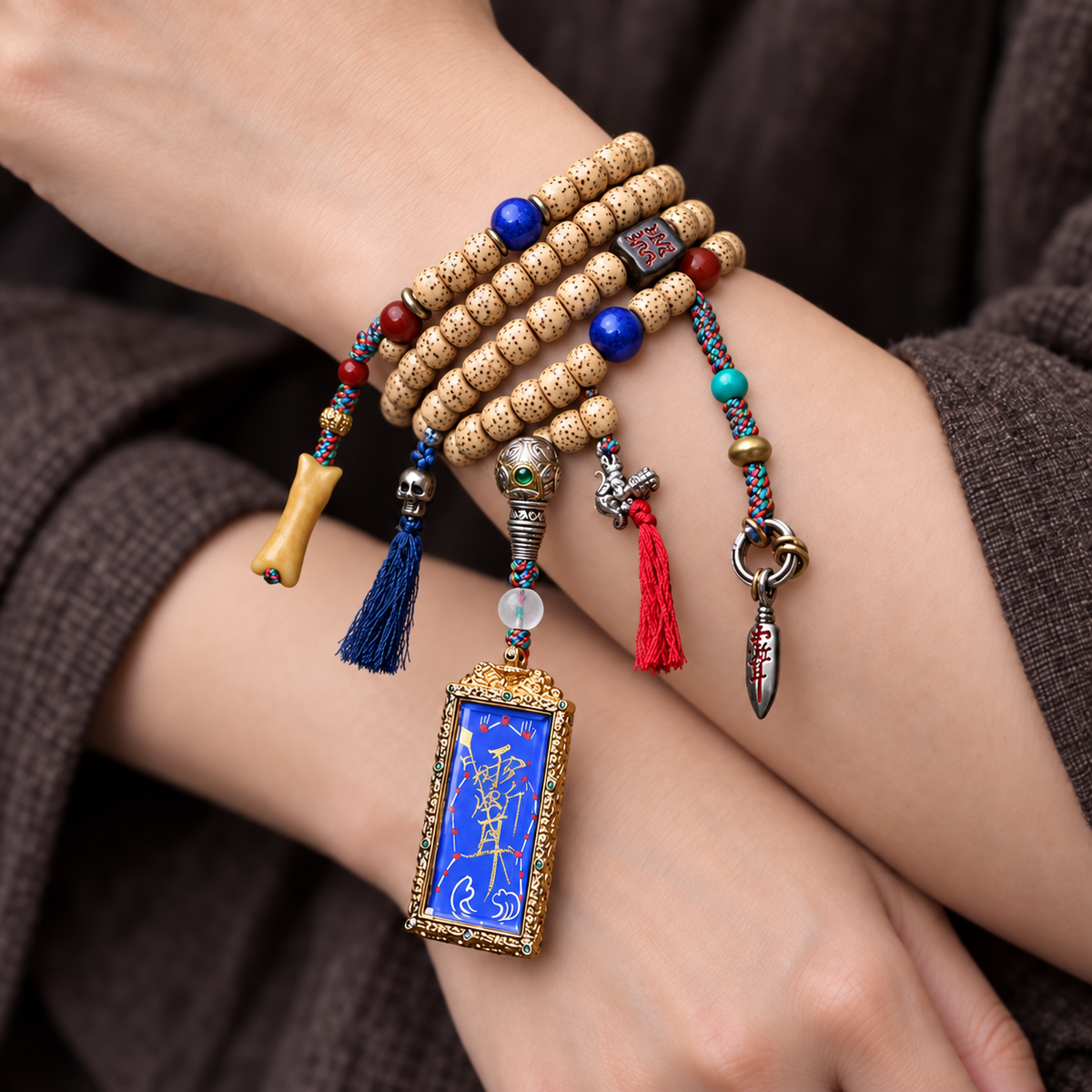 EverestArtstudios Xingyue-Bodhi-Mala, Thangka/Sandelholz