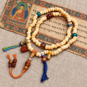 EverestArtstudios Kamelknochen-Mala, Goldfarbe/Yakknochen
