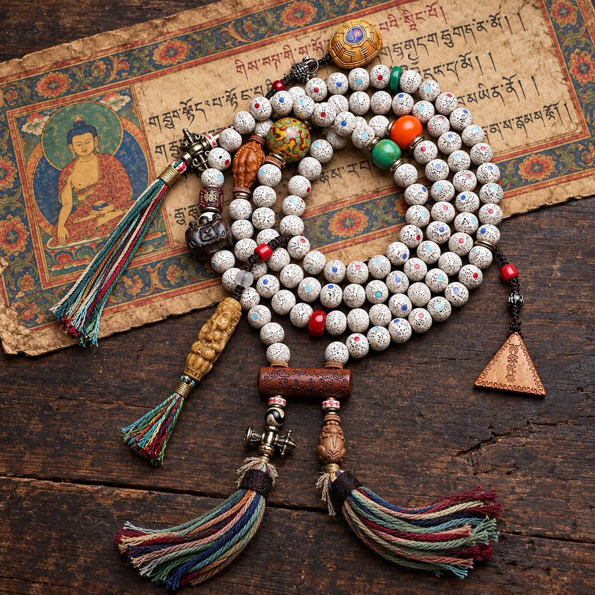 EverestArtstudios Xingyue-Bodhi-Einlagemala, Lack/Glas