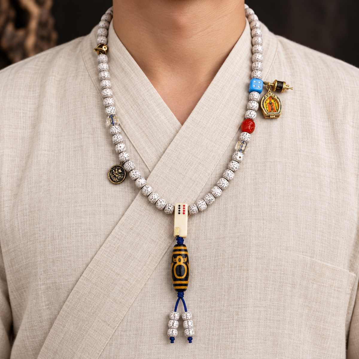 EverestArtstudios Xingyue-Bodhi-Mala, Kristall/Wohlstandsgott