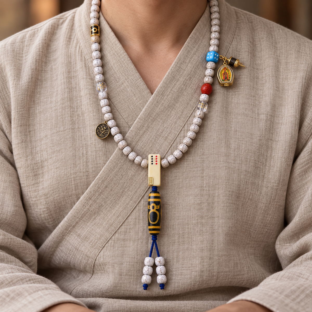 EverestArtstudios Xingyue-Bodhi-Mala, Kristall/Wohlstandsgott