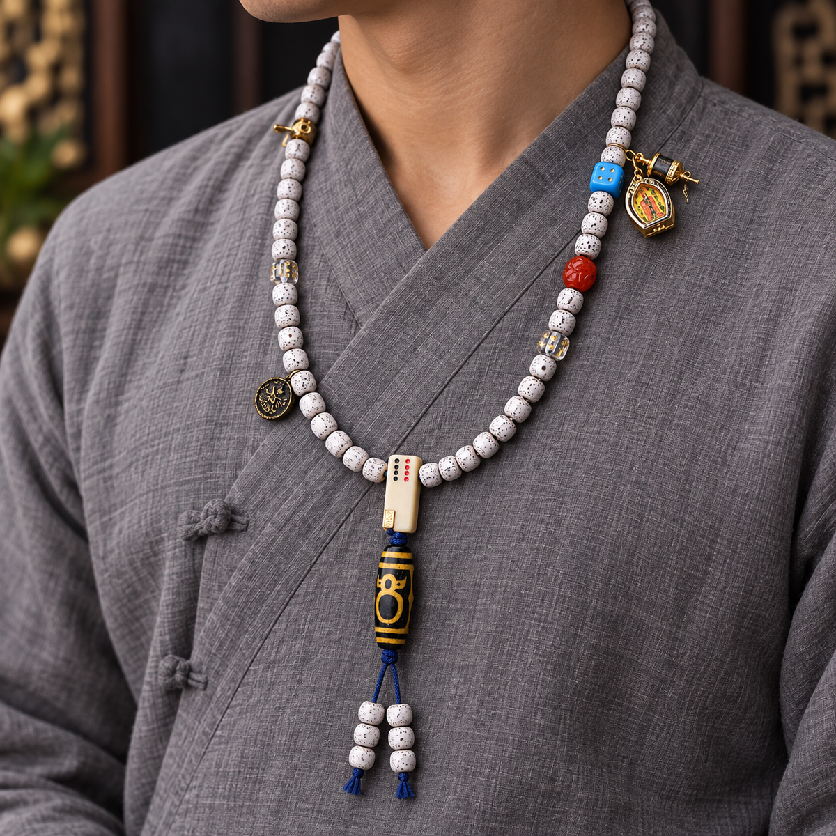 EverestArtstudios Xingyue-Bodhi-Mala, Kristall/Wohlstandsgott