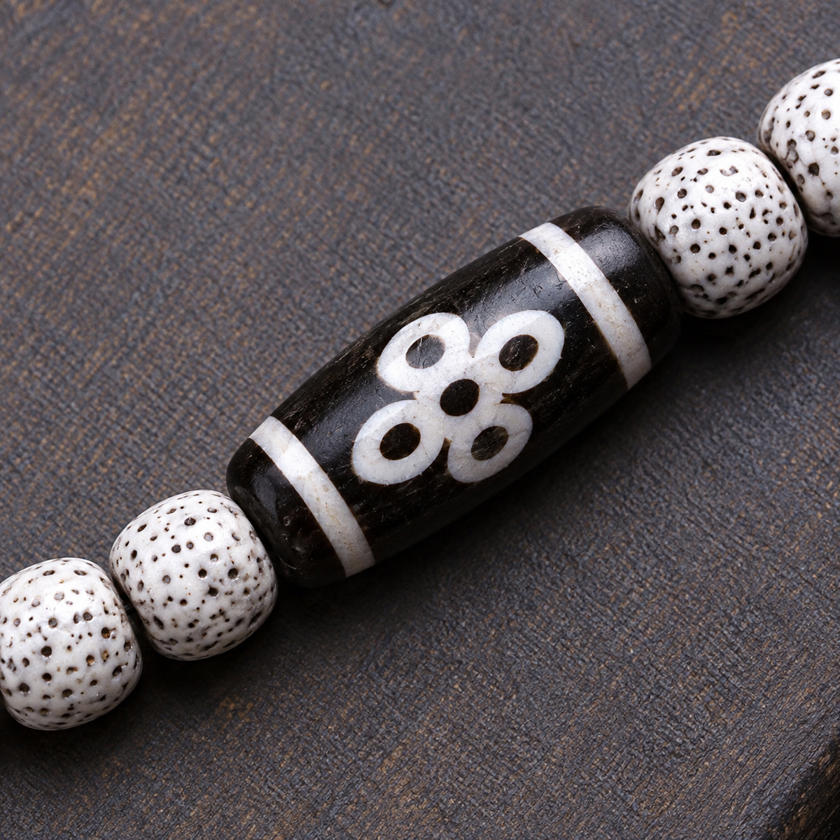 EverestArtstudios Xingyue-Bodhi-Mala, Zwei-Augen-Dzi/Ghau