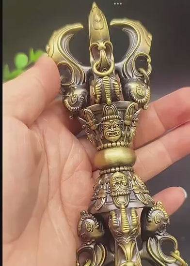 Handcrafted Brass closed Vajra Dorje: Tibetan Buddhist Ritual Tool