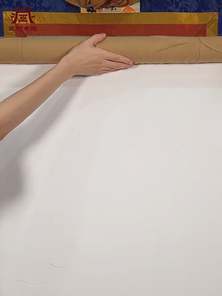 Load video: Green Tara Thangka Wall Hanging