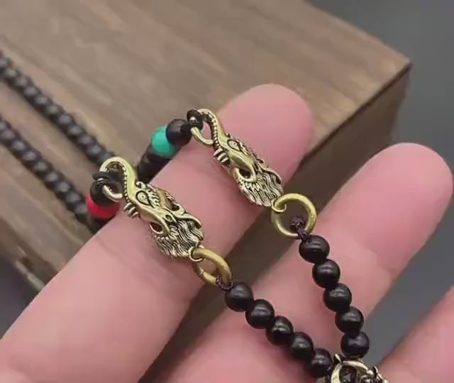 Load video: Phurba Vajra Dagger Vintage Handmade Nepal Tibetan Pendant Necklace Dispels negative energy Pure Brass Amulet for Men and Women