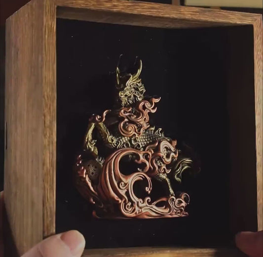 Handcrafted Copper Kirin Statue: Tibetan Good Fortune Decor