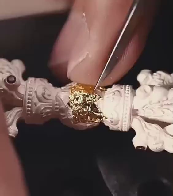 Load video: Garuda Vajra Pendant Necklace | Tibetan S925 Silver Gold-Plated Amulet | Men’s Spiritual Jewelry